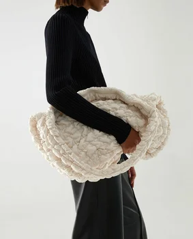 Grande Capacidade Mulheres Bolsa de Ombro de Moda Saco Crossbody para a Senhora Nuvem Dobra Senhora de Saco de Mensageiro Leve Sacos de Viagem Designer