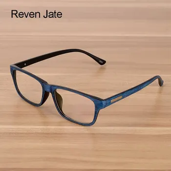 Reven Jate Óculos de Homens e Mulheres Unisex de Madeira Padrão da Moda Retro Óptico Espetáculo Eyeglases Óculos de Armação de Óculos Vintage