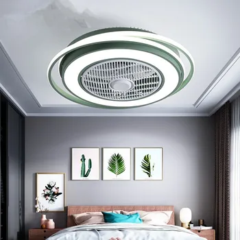 55 cm ventilador de teto com controle remoto ventilador lâmpada Silenciosa do Motor moderno fãs decoração do quarto ceeling redondo quadrado