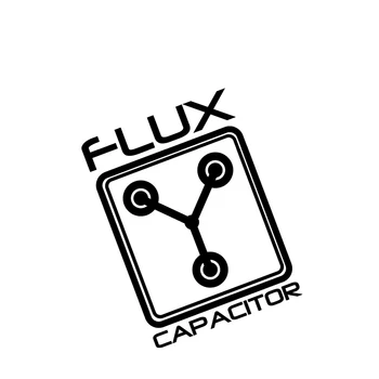 Personalidade do Capacitor de Fluxo Volta Futuro Janela do Carro Vinil Autocolante Piada Engraçada Legal Euro, Jdm Carro Impermeável e Protetor solar Adesivo