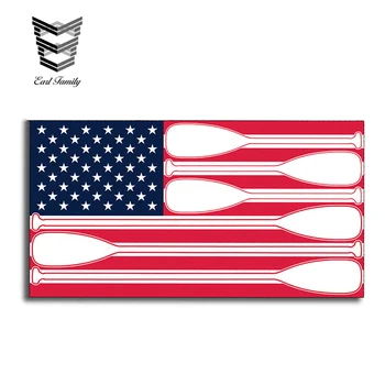 EARLFAMILY 13cm x 6,9 cm Bandeira Americana Adesivo Decalque SUP Paddle Board Kayak, Canoa, Barco EUA Caminhão do Carro de Adesivos de Vinil Estilo Carro