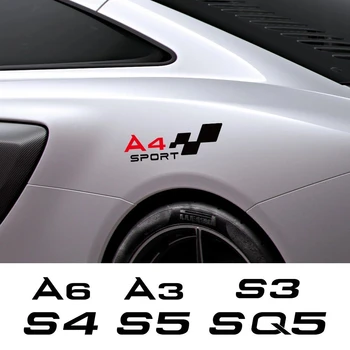 CONJUNTO DE 2PCS dos Auto Acessórios, Porta do Carro do Lado do Adesivo Decalque de Esportes Gráfico Para Audi A3 A4 B8 A6 / C6 S1 S2 S3 S4 S5 S6 S7 S8 SQ5 SQ7