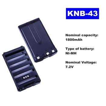 7.2 V 1800mAh NI-MH Bateria de Rádio KNB-43 Para Walkie Talkie Kenwood TK-K2AT/K4AT/255A Duas Vias de Rádio