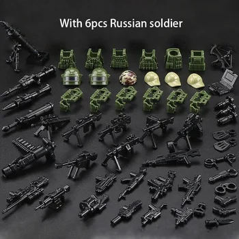 6pcs MILITAR de Novo mini-tijolo figuras russo Força Alfa SWAT Exército de Camuflagem Soldado Construção de Blocos de Tijolo Figura Brinquedos de Presente