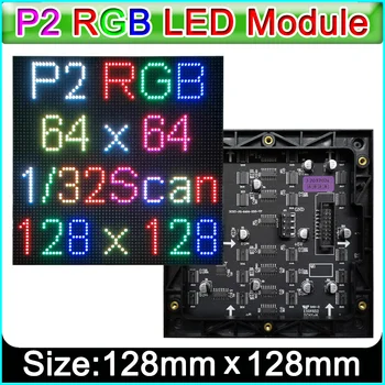P2 Display LED Cor Cheia Módulo de 64x64,P2 128x128mm RGB Painéis de LED,LED Matrix,cores Interior LED de parede de vídeo do módulo