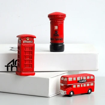 Casa De Bonecas Em Miniatura Caixa De Correio De Cabine De Telefone De Ônibus Estátua De Ofício Modelo De Acessórios Móveis Para Casa De Bonecas De Enfeite De Decoração Brinquedos