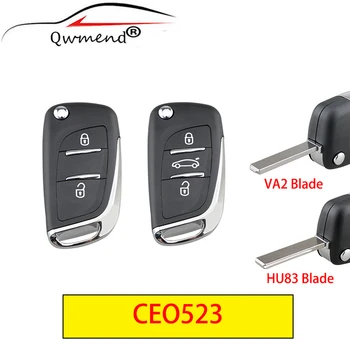para a Citroen Chave Shell 2/3buttons Automóvel Smart Key Fob Caso Para Peugeot 307 308 407 408 3008 para a Citroen PICASSO C2 C3 C4 C5 C6 C8