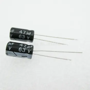 20PCS/MONTE capacitor eletrolítico de Alumínio 47uF 63V 6.3*11 Capacitor Eletrolítico 63v 47uf
