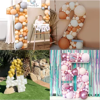1Pc Número de Balões de Mosaico Stand Coração Garrafa de Vinho Elefante Balão Quadro DIY de Enchimento da Caixa de Casamento, chá de Bebê Decorações do Partido
