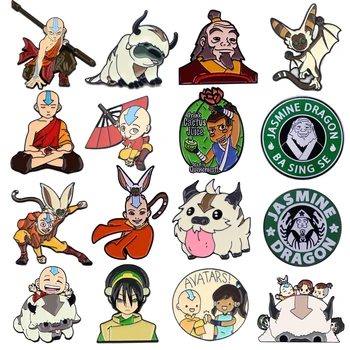 Avatar Esmalte Pin Anime Pinos Presente Mangá Japonês 'porta-documentos' Emblemas Distintivos na Mochila Broche para Roupas de Coisas fofas Brooche