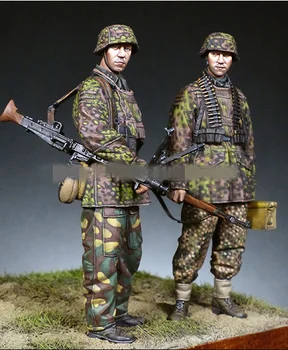 1/35 Resina modelo Figura kits da segunda guerra mundial metralhadora grupo Unassambled Pintada 729