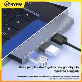 RYRA 3 Em 1 USB2.0 USB3.0 Hub Universal Compacta Mini Estação de Encaixe Plug Divisor de Jogar Hub USB de Alta Velocidade de Acessórios para Computador