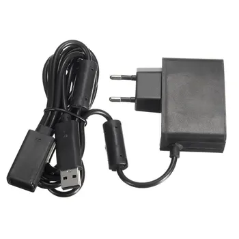 Preto AC 100V-240V da Fonte de Alimentação UE Plug Adaptador USB de Carregamento do Carregador Para a Microsoft Para Xbox 360 XBOX360 Kinect Sensor