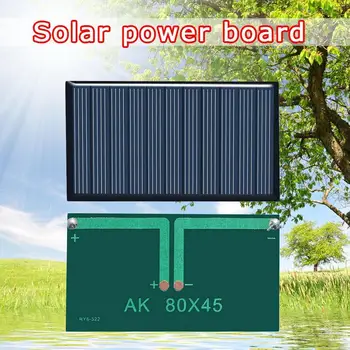 80x45mm 5V 75mA Painel Solar Gota de Cola Placa DIY Solar de Silício Painéis de Bordo Policristalino Luz do Jardim de Acessórios de Alimentação