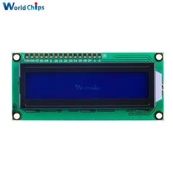 5Pcs/Monte LCD1602 1602 LCD Tela Azul Personagem LCD Azul Blacklight TFT LCD 16X2 Módulo DC 5V 80mm*35mm*11mm