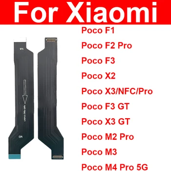 LCD Placa Principal placa principal cabo do Cabo flexível Para o Xiaomi Mi Pocophone F1 Poco F1 F2 M2 M4 X2 X3 F3 NFC Pro M4Pro 4G 5G placa-mãe Flex