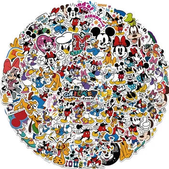 10/30/50/100pcs Disney Bonito Mickey Mouse Adesivos de desenhos animados Decalque Scrapbook de Bagagem Laptop Guitarra Telefone Graffiti Adesivo Garoto de Brinquedo