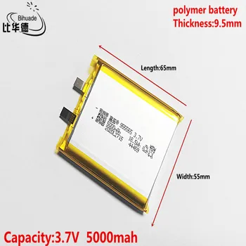 Um novo produto de polímero de Lítio 3,7 V 5000mAh 955565 Macio pacote de bateria do Banco do Poder de Bluetooth alto-Falantes Tablet de DVD, bateria de