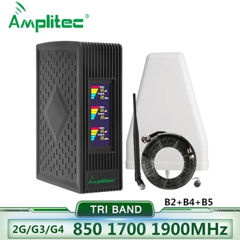 Amplitec 4G Amplificador de Sinal CDMA PCS AWS Celular Amplificador de 850 1700 1900MHz Móvel Reforço de Sinal 4G Repetidor do Telefone Móvel