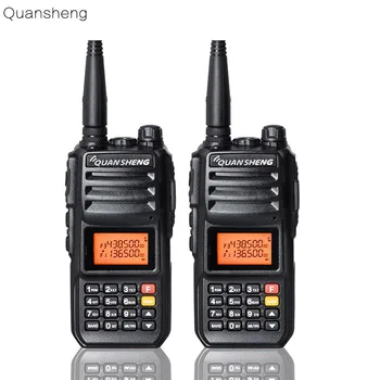 2PCS de Atualização, Walkie-Talkie, QuanSheng TG-UV2 Mais de 10W de Longo Alcance Walkie Talkie 10KM 4000mah Rádio VHF UHF de Banda Dupla
