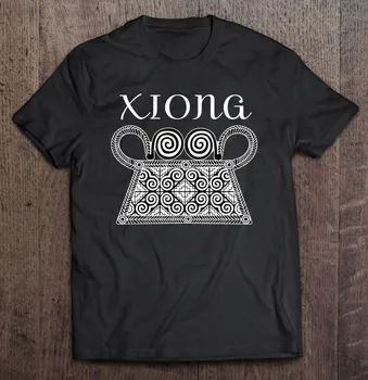 Hmong Xiong Espírito de Bloqueio Pulôver de T-Shirt dos Homens Vestuário dos Homens T-Shirt de Algodão T-Shirt Para Homens t-shirts Para os Homens de grandes dimensões T-Shirt