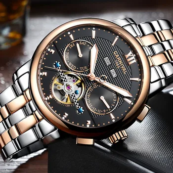 Suíça Carnaval Homens Relógios de Marca de Luxo Mecânica Wristwatche Relógio Masculino Impermeável reloj hom Luminoso do Relógio de Safira 2