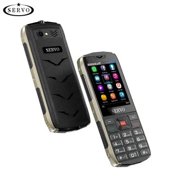 SERVO H8 Telefone Móvel de 2,8 polegadas 4 cartão SIM 4 standby Bluetooth Lanterna GPRS 3000mAh do Banco do Poder de Telefone de russo Idioma do teclado