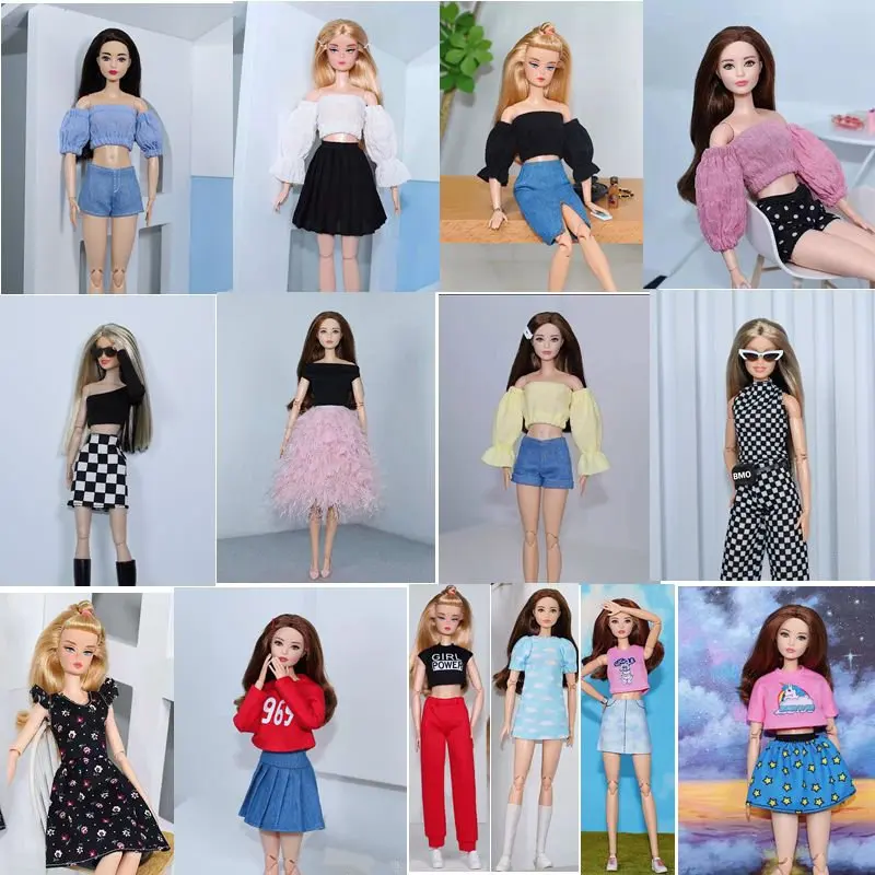 Como Fazer roupas Fácil para Barbie, Cropped e saia. D.I.Y roupas feita a  mão. dolls clothes