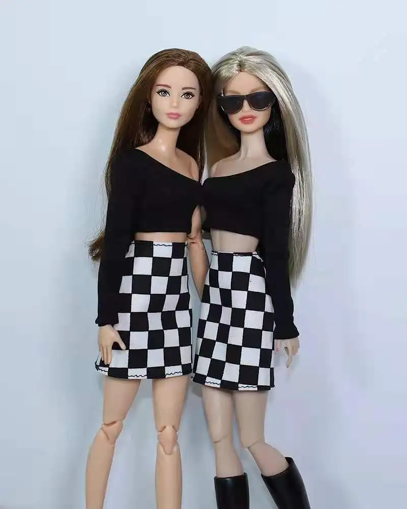 Compra online de 5 conjuntos de roupas de boneca para bonecas barbie calças  blusas mini vestidos roupas para 1/6 11.5 Polegada boneca adorável presente  conjunto para brinquedo da menina