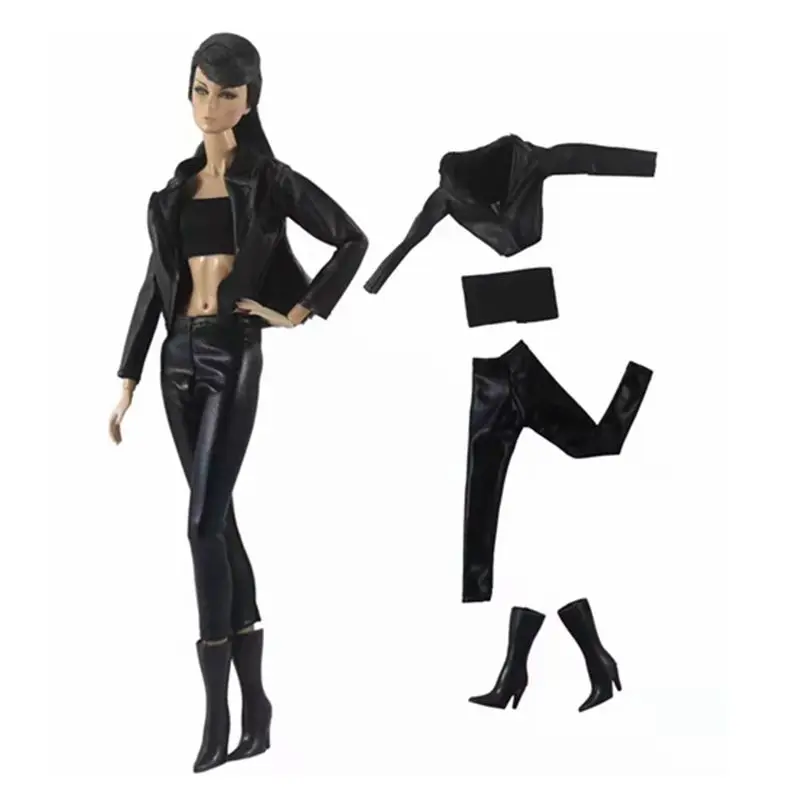 Compra online de Vestido pequeno preto para boneca barbie, sexy, um ombro,  vestidos de noite, roupas para bonecas 1/6 bjd, acessórios
