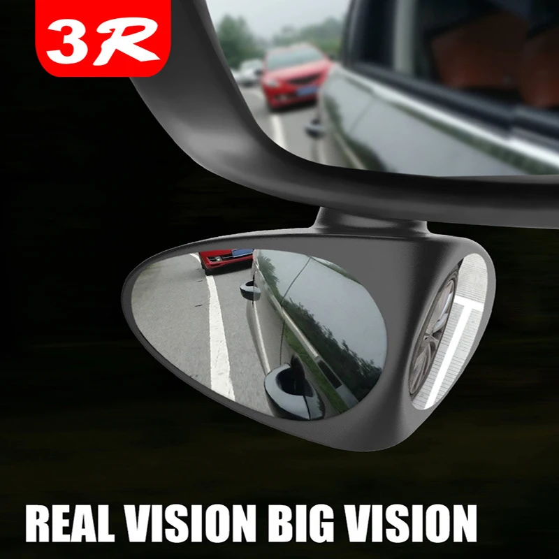 1pc espelho convexo retrovisor do carro 360 graus hd ponto cego