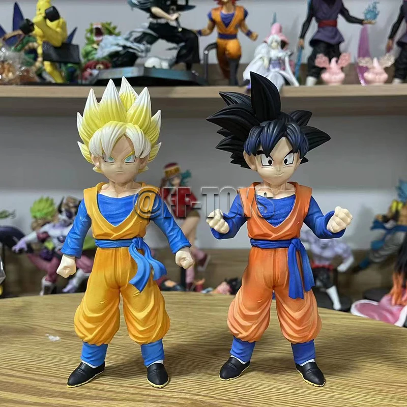 Anime Dragon Ball Z Figuras 19CM Filho Goku Vegeta Trunks Pai e