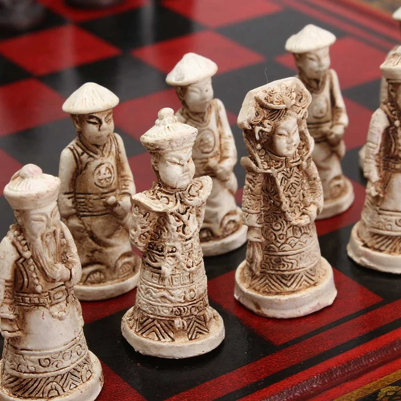 Em promoção! 32pcs/conjunto De Mesa De Madeira De Xadrez Chinês, Xadrez,  Jogos De Resina Vintage Colecionáveis Presente Chessman De Natal, De  Aniversário Premium Presentes Enter