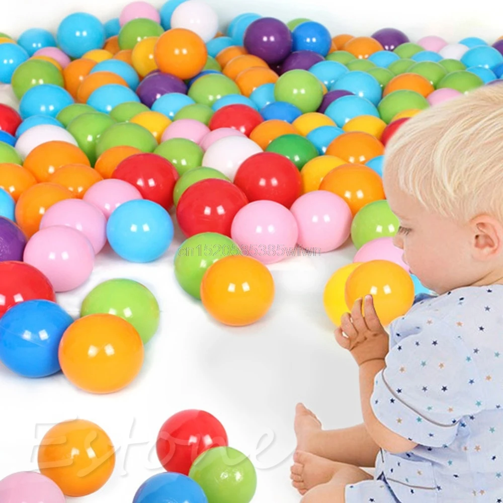 100 pces caçoa bolas coloridas do poço do divertimento para bebês