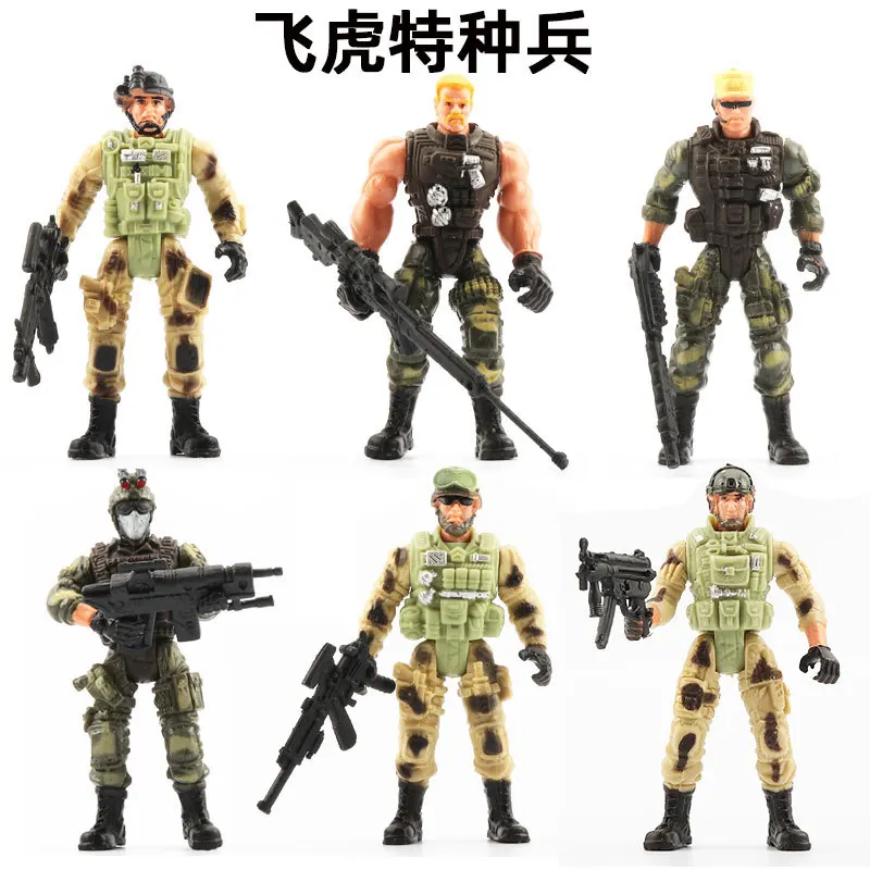 Em promoção! 6 Pcs/set Soldados Americanos Modelo Plástico De Brinquedos  Para Crianças Fresco Heróica Modelo De Articulações Móveis Figura De Ação  De Brinquedos Para Meninos Presentes