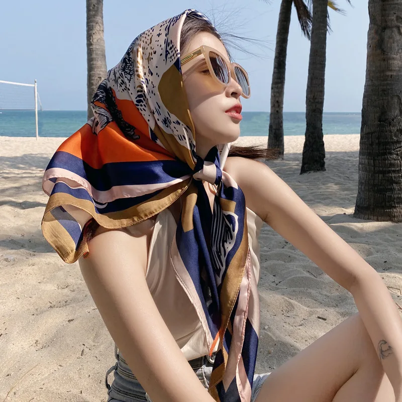 Lenço De Moda Mulher Cachecol Nova Letra Algodão Sólido Xale Envoltório  Longo Hijab Toalha De Praia