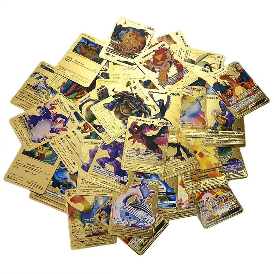 Deck Card Carta Pokémon Dourado TCG Cards Sortidos - Toyshow Tudo