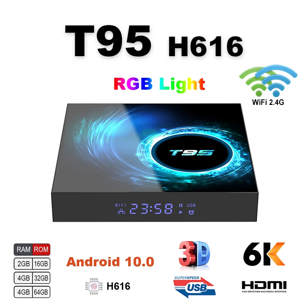 Android TV BOX 4K Quad-Core Streaming Rede Media Player 10000 +