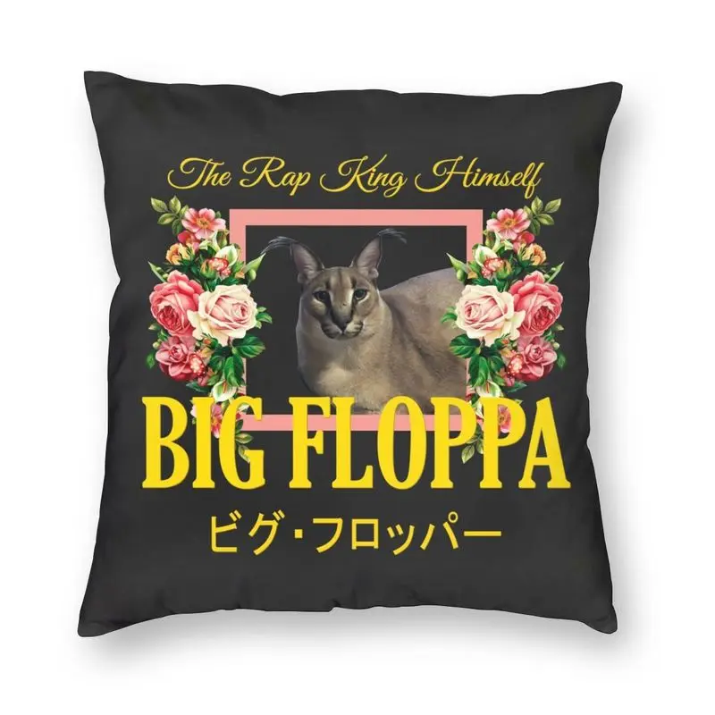 Floppa Capa de almofada fofa sofá decoração de casa engraçado gato