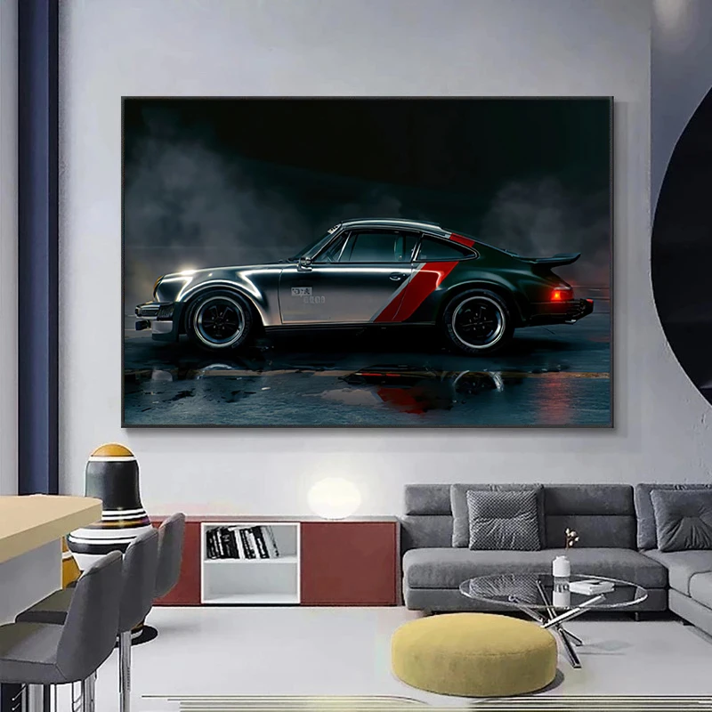 Em promoção! Carro Esportivo Porsche 911 Supercarro De Arte Do Cartaz Tela  De Pintura, Arte De Parede De Impressão De Imagem Para A Sala De Decoração  De Casa Moderna Cuadros