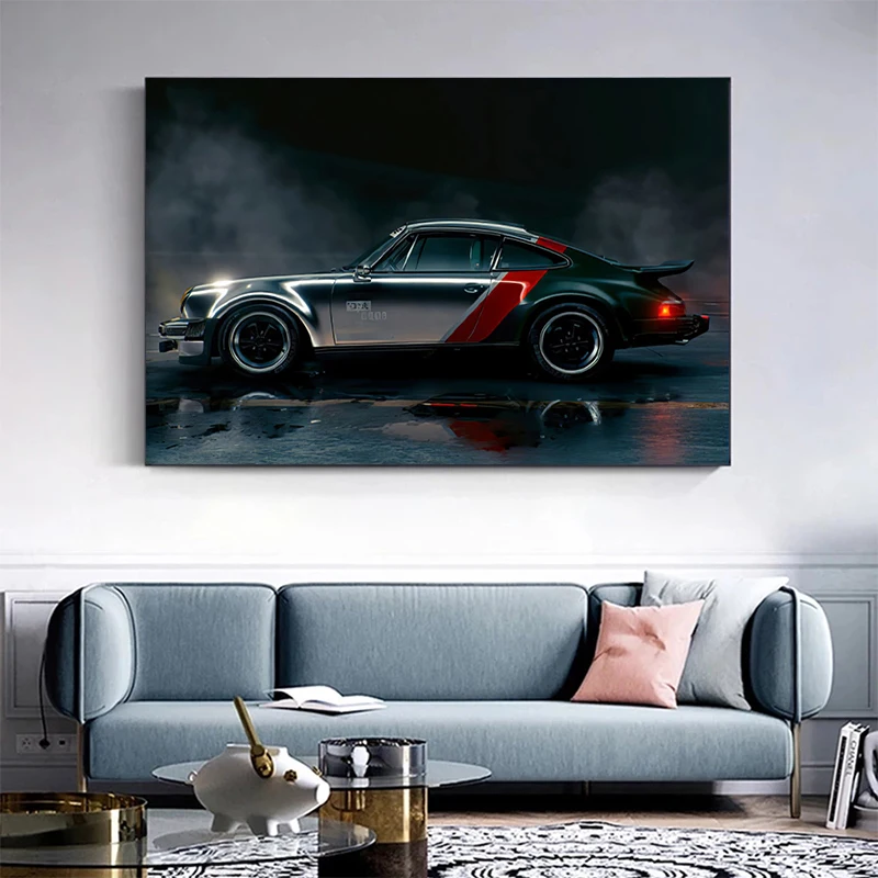 Em promoção! Carro Esportivo Porsche 911 Supercarro De Arte Do Cartaz Tela  De Pintura, Arte De Parede De Impressão De Imagem Para A Sala De Decoração  De Casa Moderna Cuadros