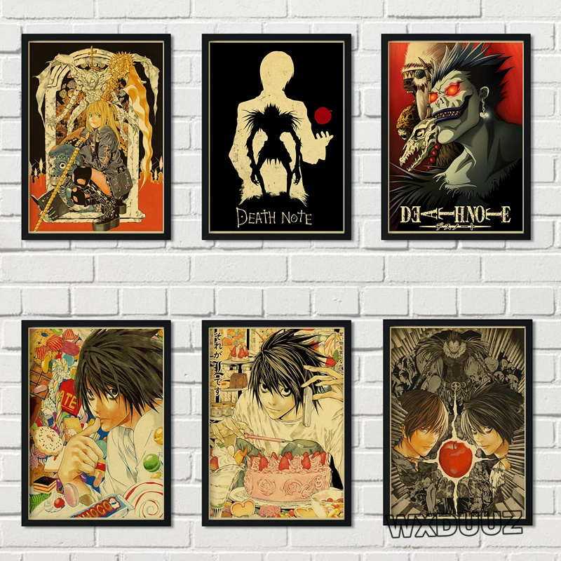 Quadro decorativo poster Death Note personagens em Promoção na Americanas