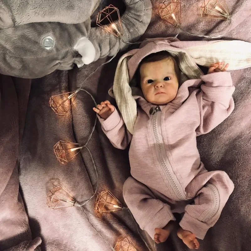 Bonecas bebê reborn realistas - Boneca bebê real de silicone recém-nascido  realista de 18 polegadas conjunto