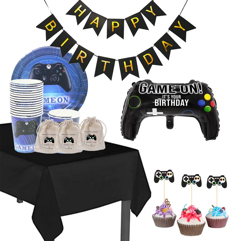 Festa de aniversário decoração jogo de vídeo decoração de festa