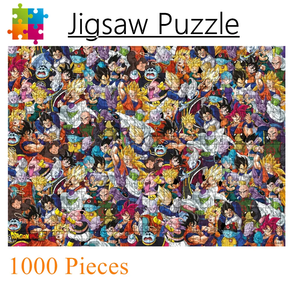 Super saiyan quebra-cabeças dragon ball puzzle 300/500/1000