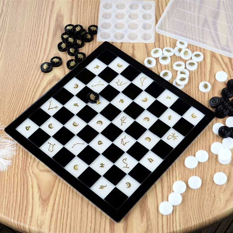 Molde de silicone peças de xadrez para resina epóxi - Loja do Silicone