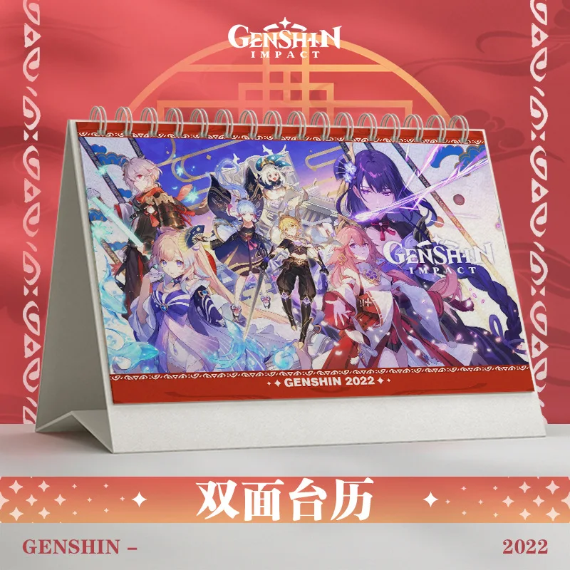Em promoção! Genshin Impacto Calendário De Mesa De Jogo De Anime