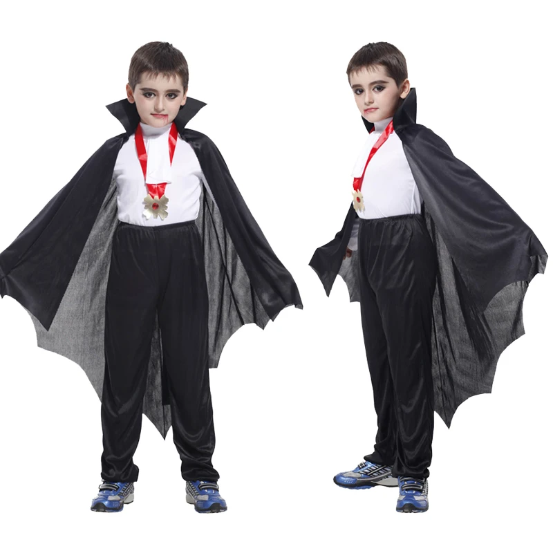 Fantasia Infantil Vampiro Dracula Carnaval Halloween C/ Capa