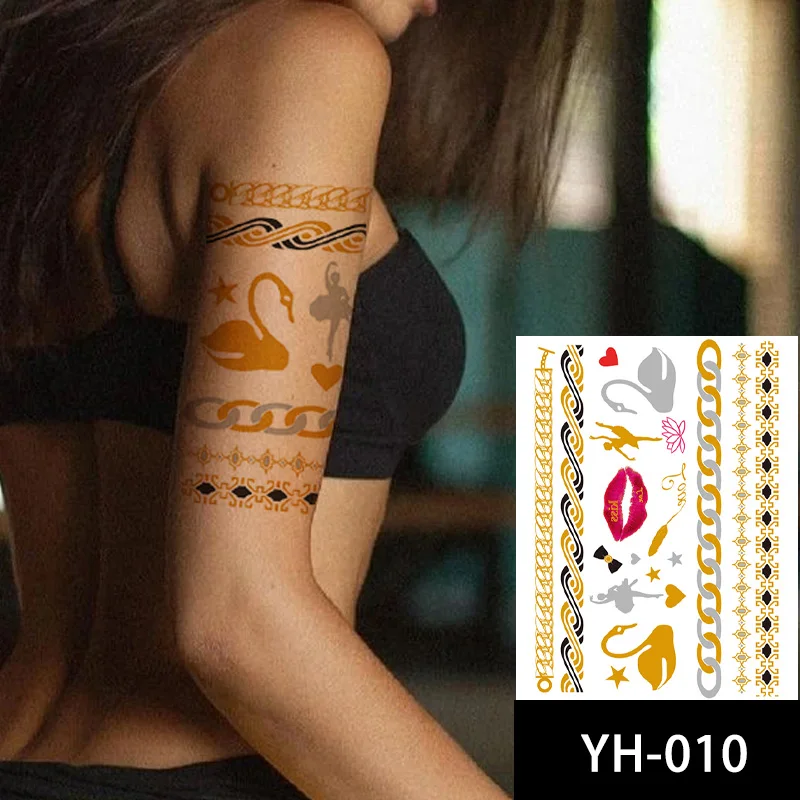 Etiqueta Impermeável Tatuagem Temporária, Padrão Chama, Desenho de