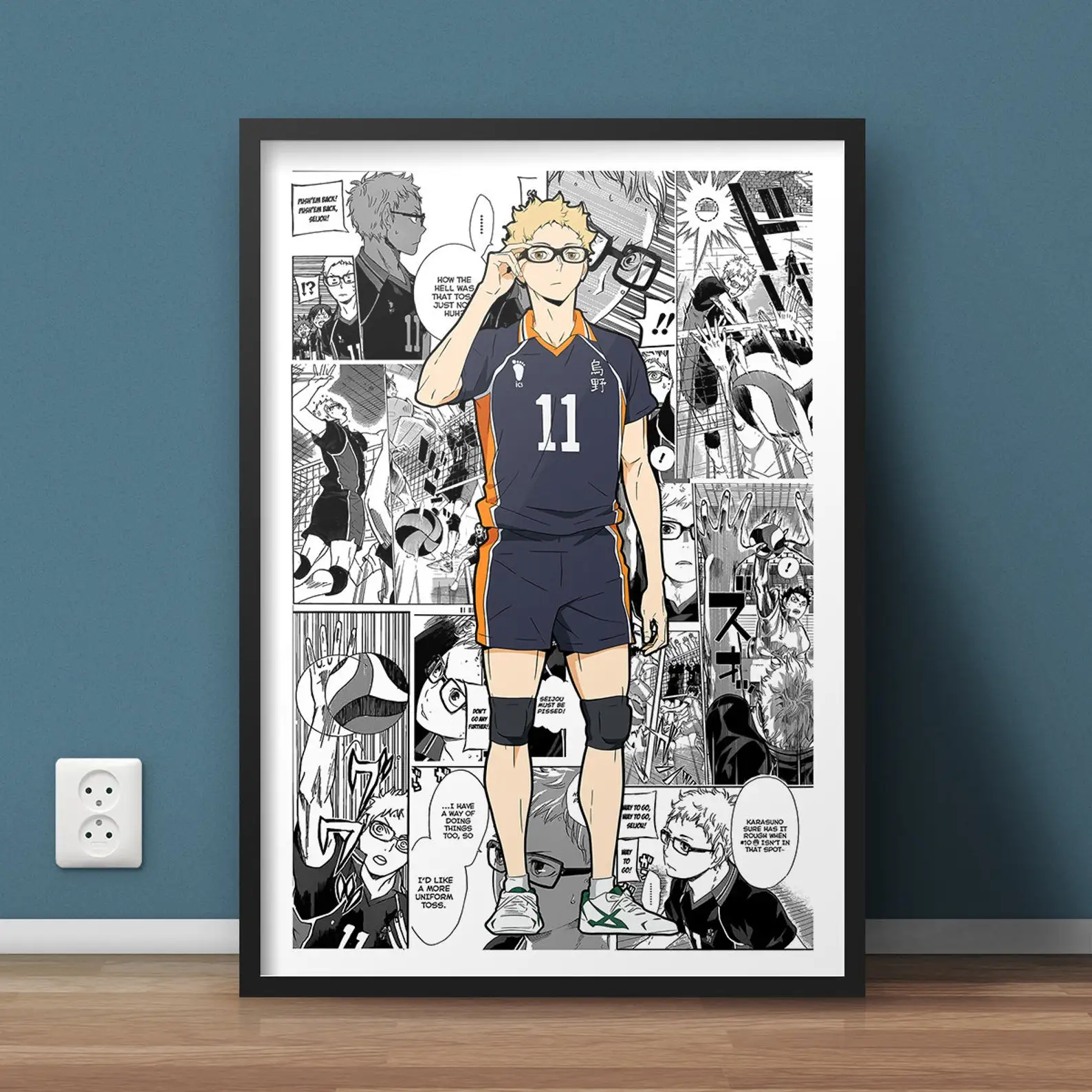 Haikyuu anime cartaz personagem voleibol menino pintura em tela impressão  cuadros arte parede moderna casa decoração da sala de estar frameles